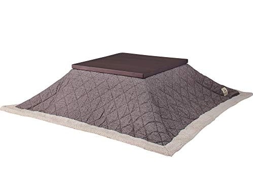 Azumaya Kotatsu Futon Square full set (75 x 75 Inches) Brown KK-101BR 100% Polyester Fabric